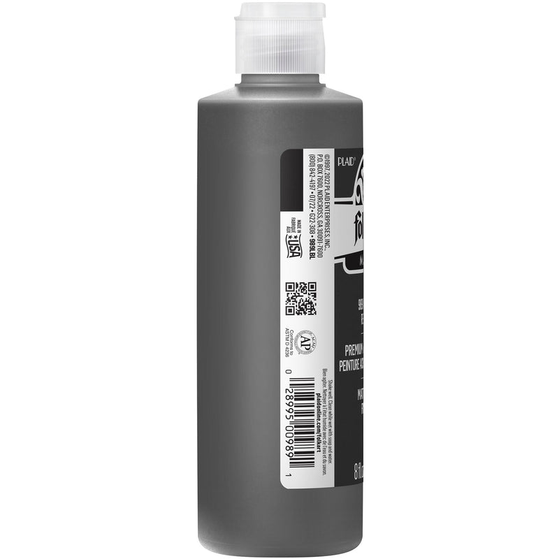 Acrylic Paint Matte Licorice 8oz Folkart