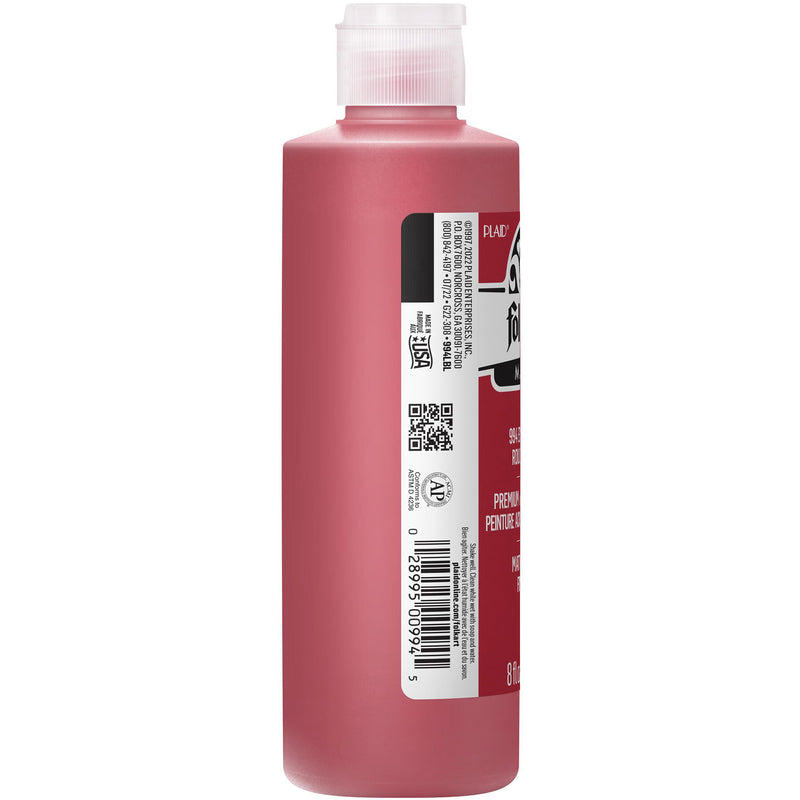 Acrylic Paint Matte Engine Red 8oz Folkart