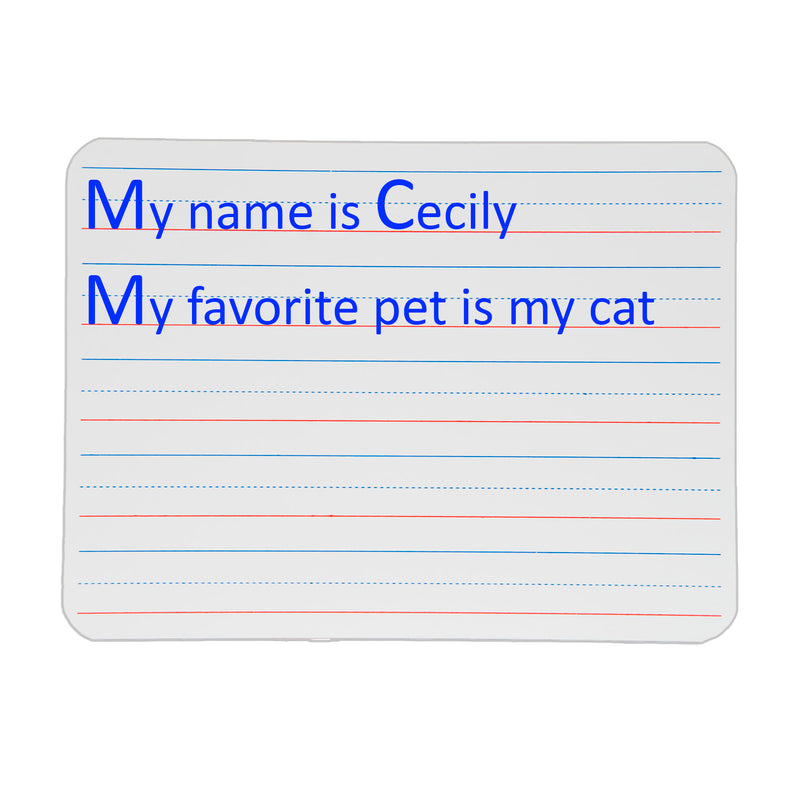 4pk 2sided 9x12 Ruled/dry Erase