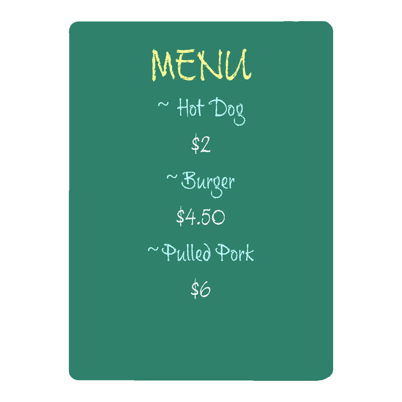 6pk Green Chalkboard 9.5x12