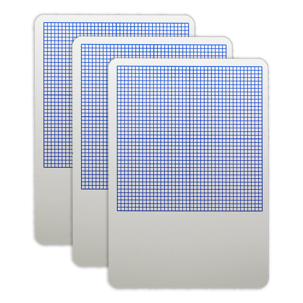 3pk Graph Dry Erase Board 11x16 1/4in Squares