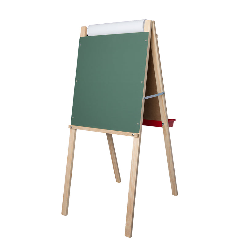 Child's Deluxe Double Easel, Green Chalkboard/Dry Erase Board, 44" T x 19" W