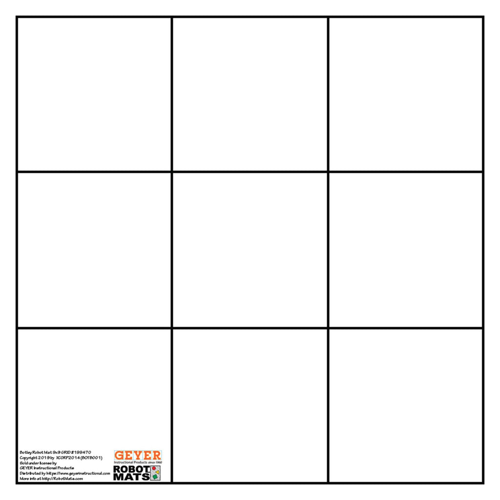 Botley Bot Grid Mat, 9" Squares, 27" x 27"