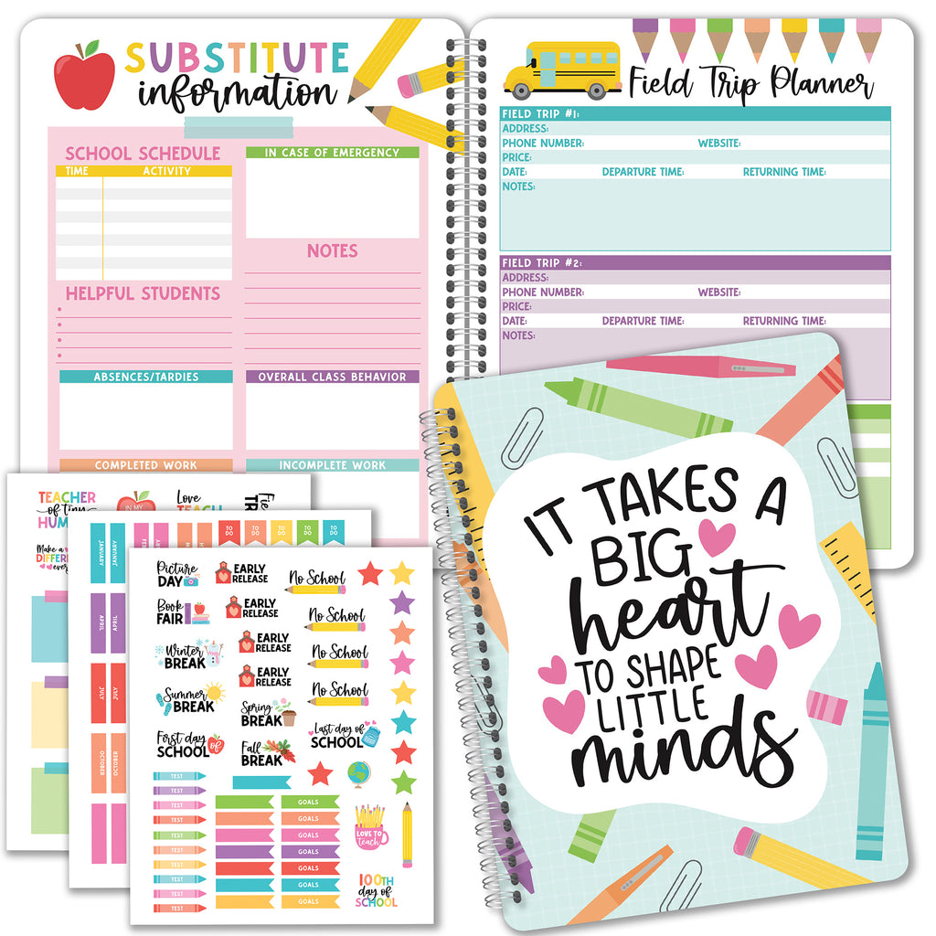 Colorful Undated Teacher Planner and Lesson Plan Book