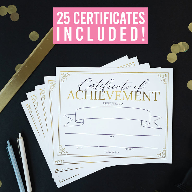 Gold Certificate Of Completion 25ct