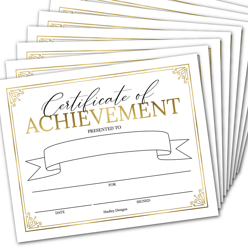 Gold Certificate Of Completion 25ct