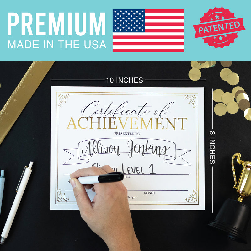 Gold Certificate Of Completion 25ct