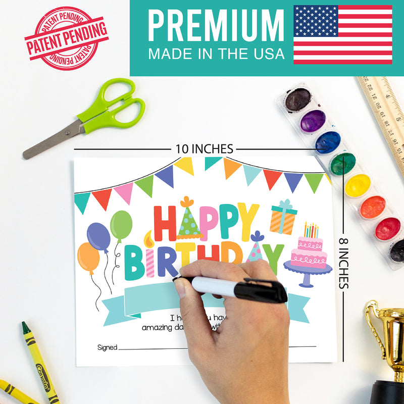 Colorful Birthday Certificates 25ct