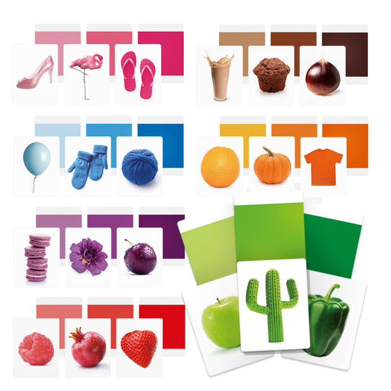Colors Flash Cards Montessori, Ages 2-5