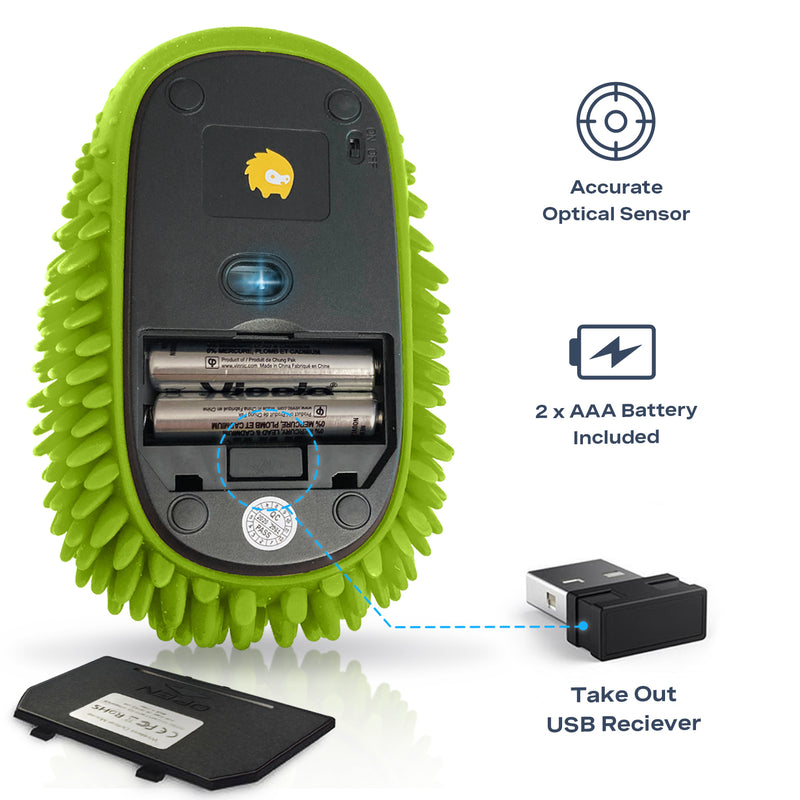 Hoglet Fidget Computer Mouse, Lime