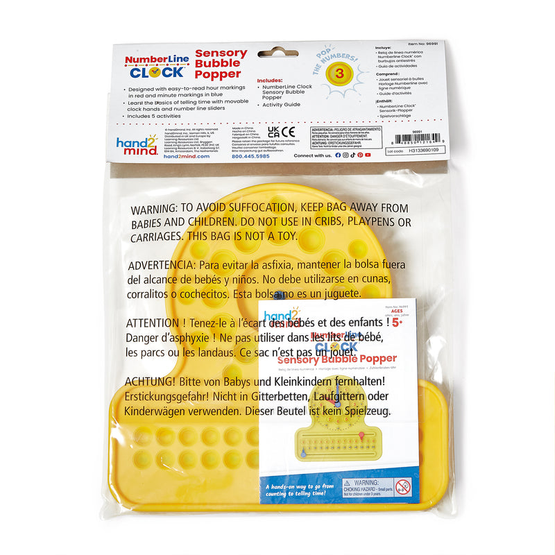 Numberline Clock Bubble Popper