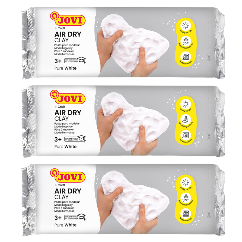 Air Dry Clay, White, 1.1lb Bar, Pack of 3