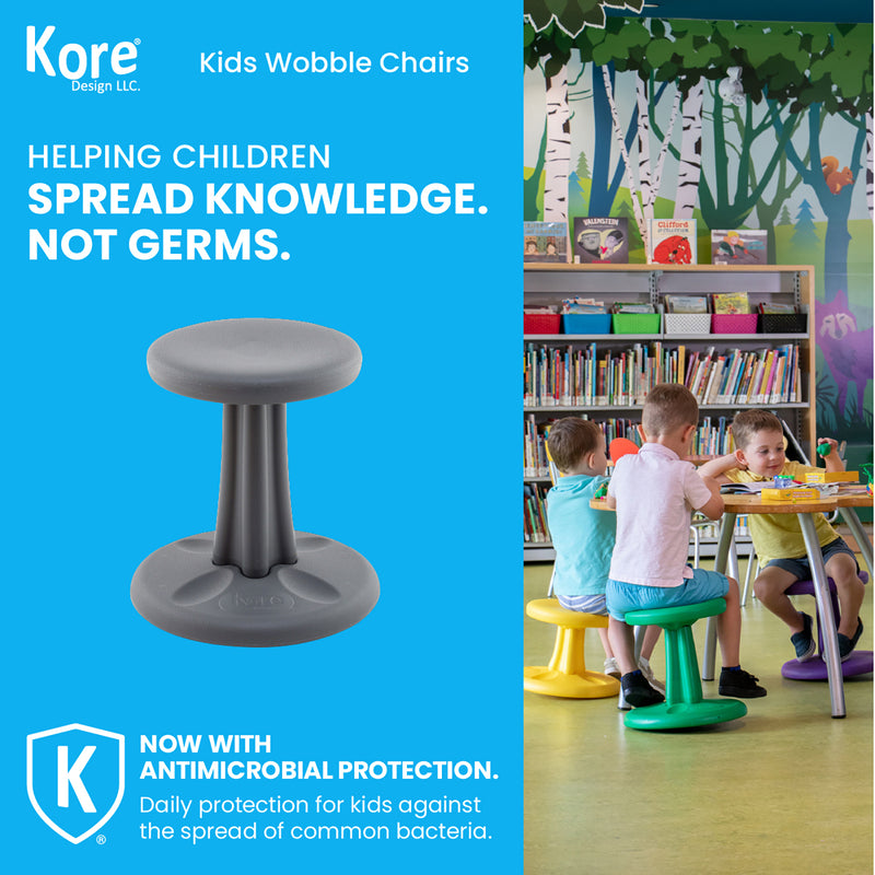 Kids Wobble Chair 14in Grey