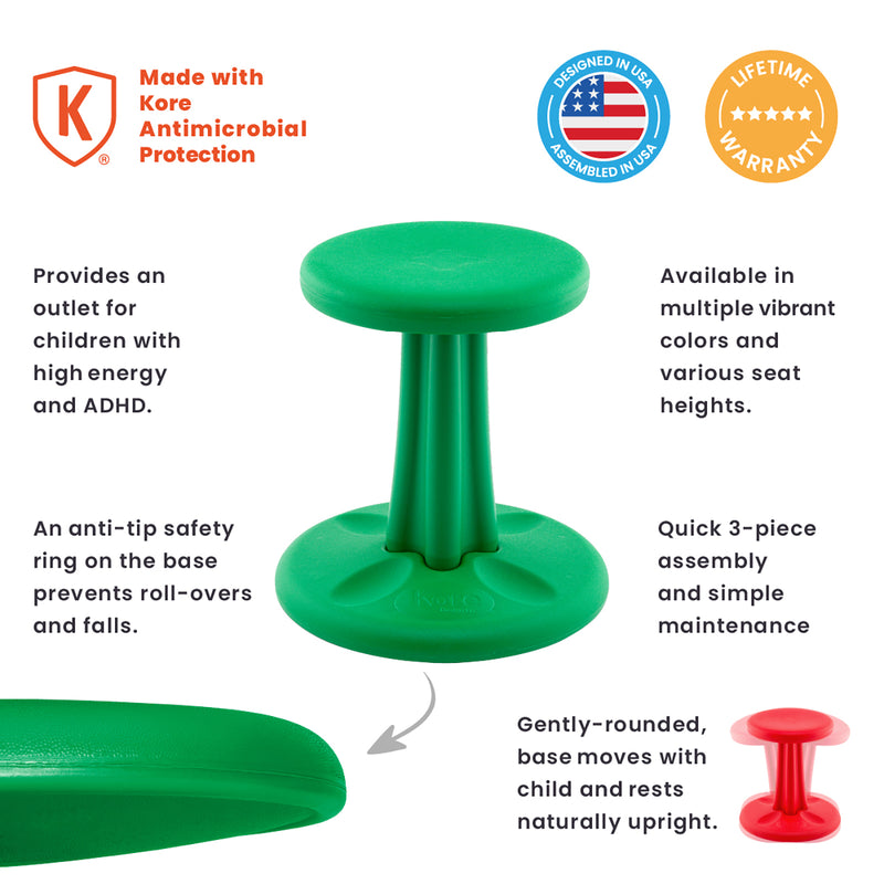 Kore Design™ Junior Wobble Chair 16in, Green