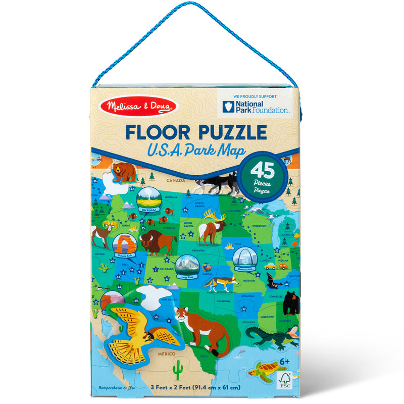 National Parks Floor Puzzle - U.S.A. Park Map