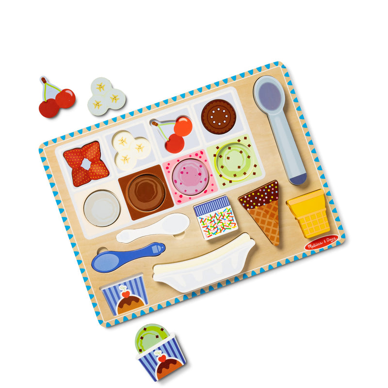 Wooden Magnetic Ice Cream Puzzle & Play Set