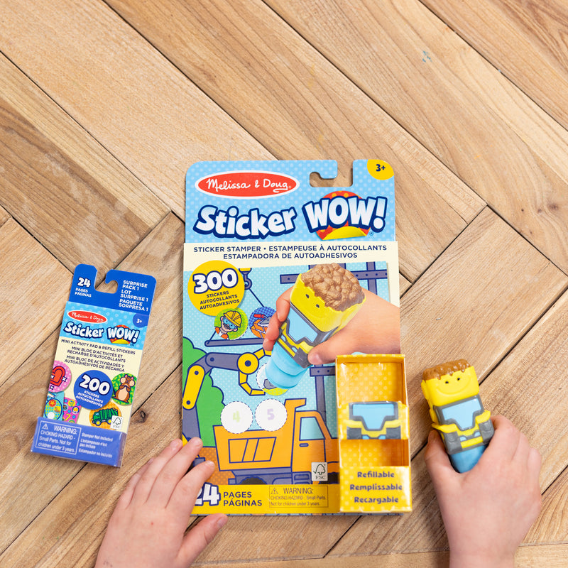 Bulldozer Activity Pad Sticker Wow