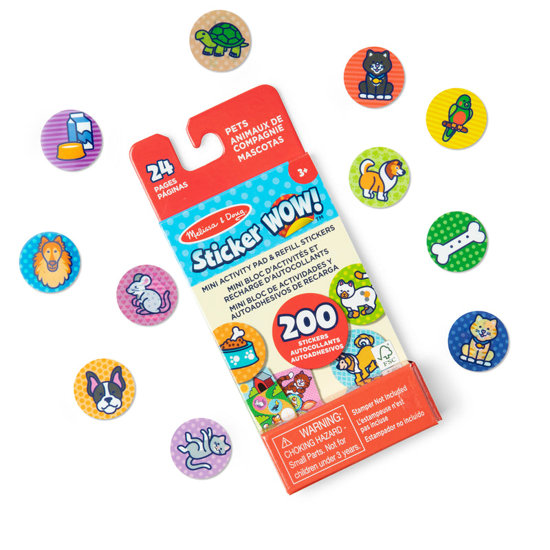 Pets Mini Activity Pad W/stickers Sticker Wow