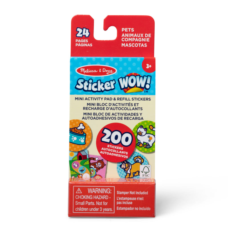 Pets Mini Activity Pad W/stickers Sticker Wow
