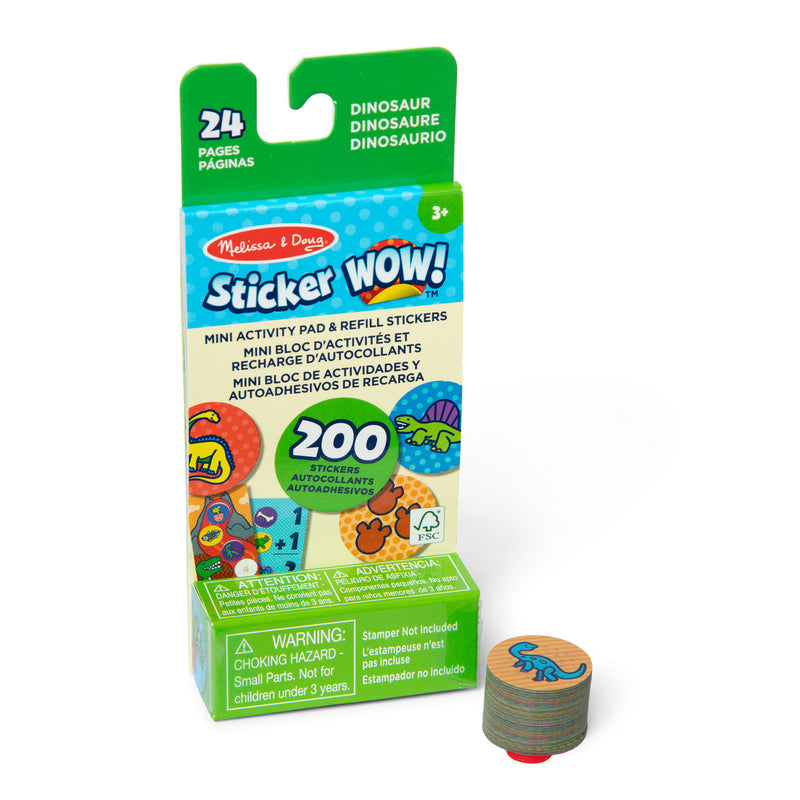 Dinosaur Mini Pad W/stickers Sticker Wow