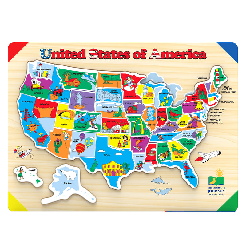 Lift & Learn Usa Map Puzzle
