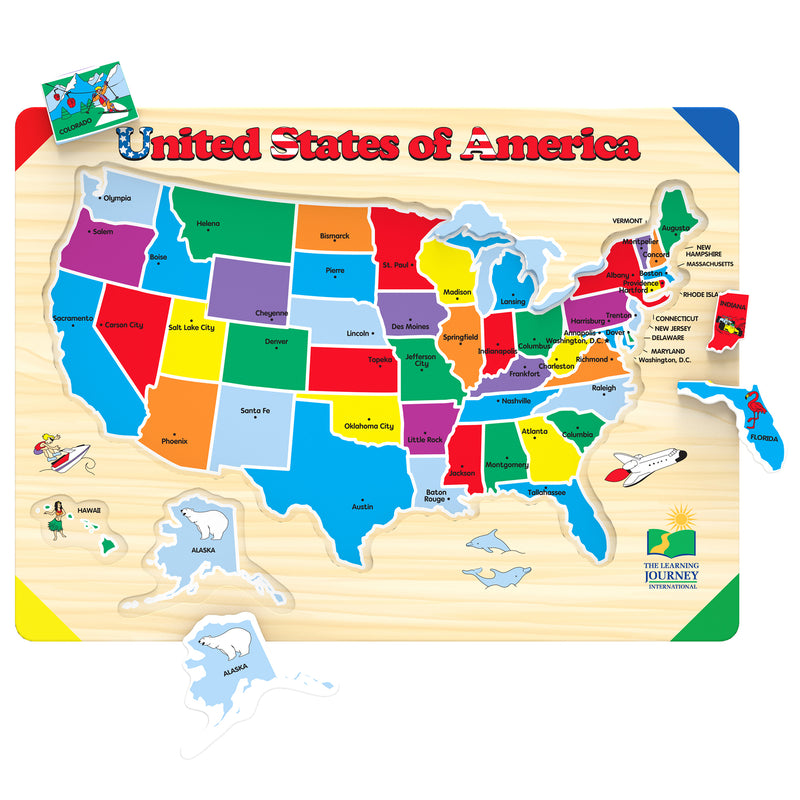 Lift & Learn Usa Map Puzzle