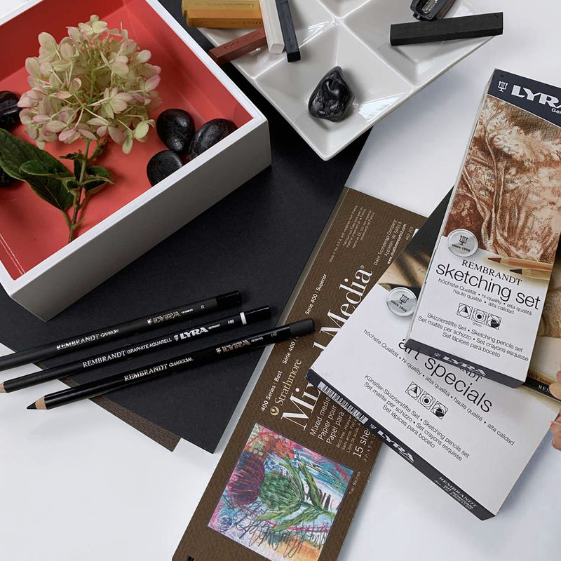 Art Design Graphite Pencil Set Tin Rembrandt Assorted 6ct