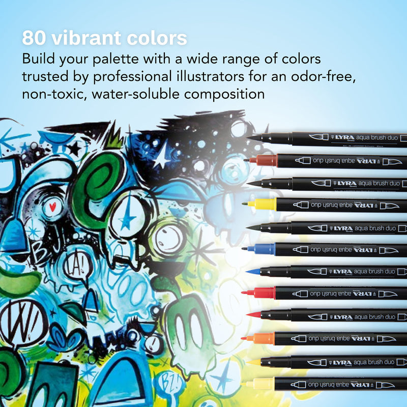 Aqua Brush Duo Markers Primary 6ct