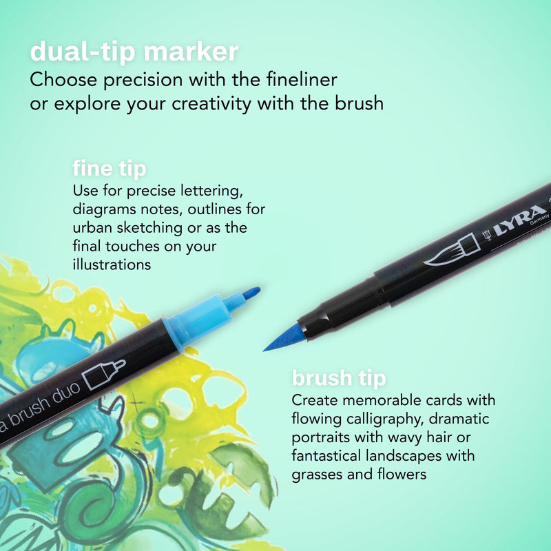 Aqua Brush Duo Markers Pastel 6ct