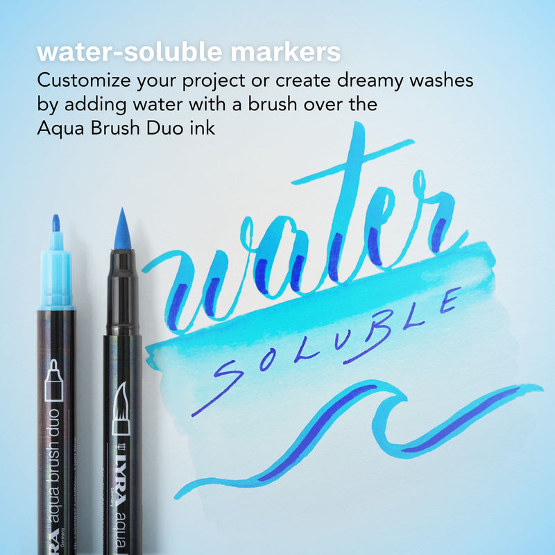 Aqua Brush Duo Markers 6ct Gray Assorted