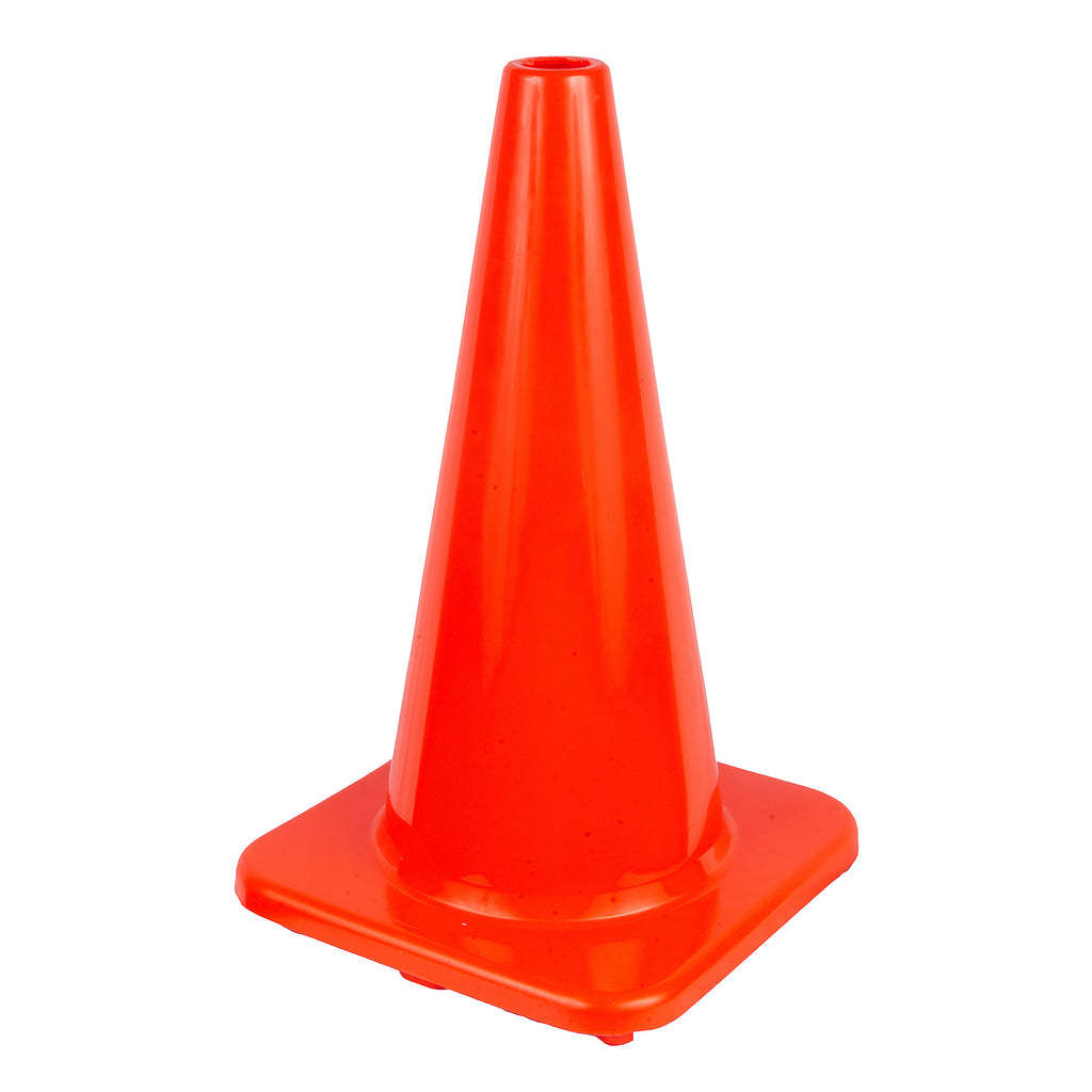 Flexible Vinyl Cone Wghtd 18in Orng