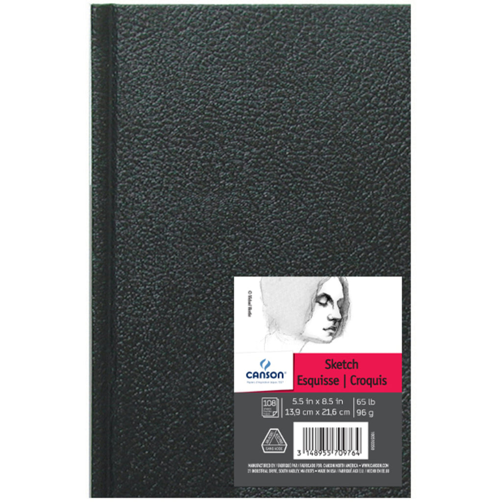 Sketch Art Book 5.5x8.5in Blk Hard Canson Artist Series 108 Sheets