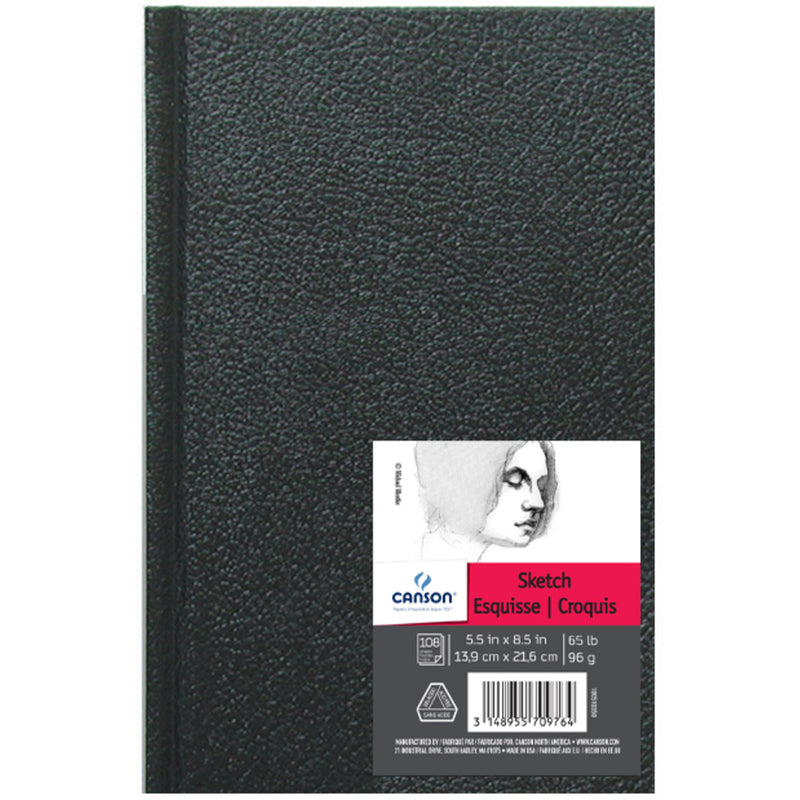 Sketch Art Book 5.5x8.5in Blk Hard Canson Artist Series 108 Sheets