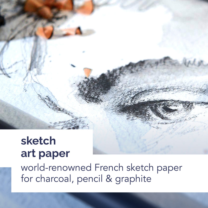 Artist Series Sketch Art Book, Black Cover, Wire Binding, 80 Sheet, 9x12 inch, 1 Count