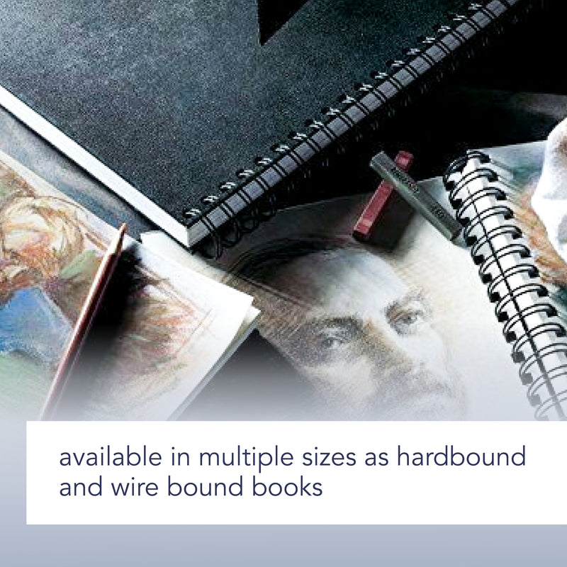 Artist Series Sketch Art Book, Black Cover, Wire Binding, 80 Sheet, 11x14 inch, 1 Count