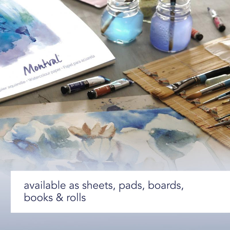 Artist Series Montval Watercolor Art Book, Black Cover, Side Wire Binding, 20 Sheet, 14x11 inch, 1 Count