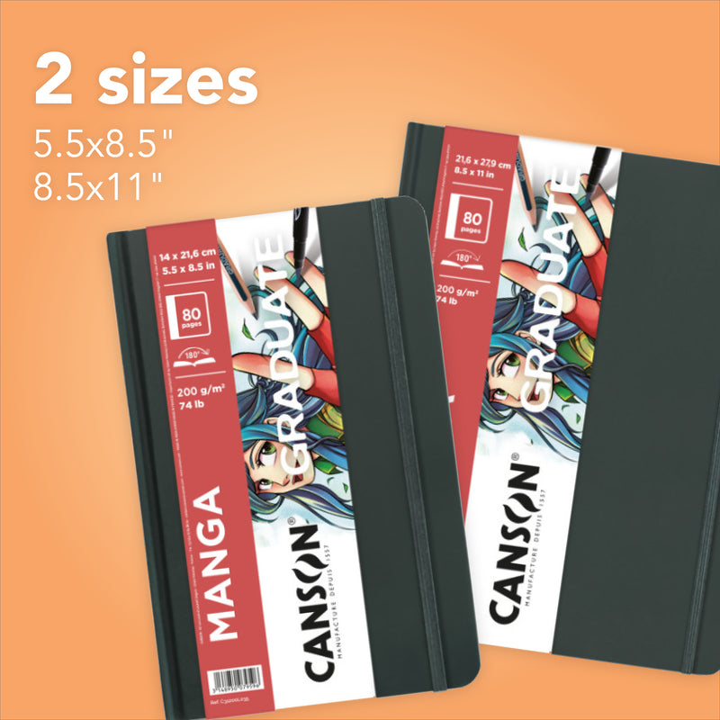 Manga Art Book 5.5x8.5in Hard Canson Graduate 10 Sheets