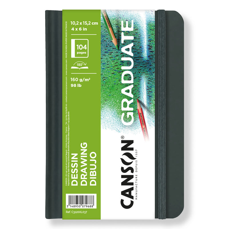 Drawing Art Book 4x6in Hard Canson Graduate 52 Sheets