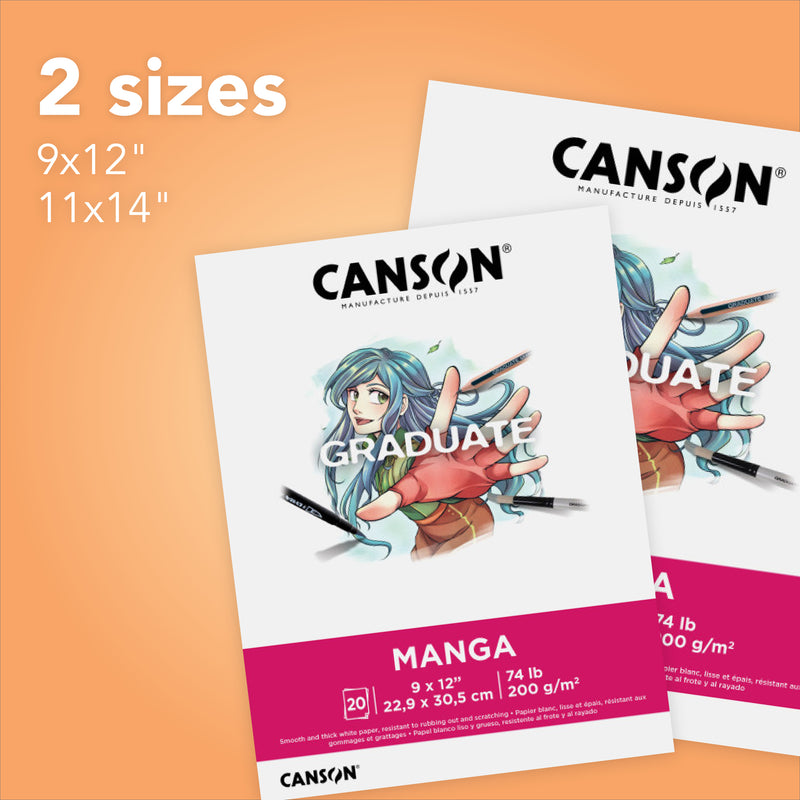 Manga Pad 11x14in Foldover 20 Shts Canson Graduate