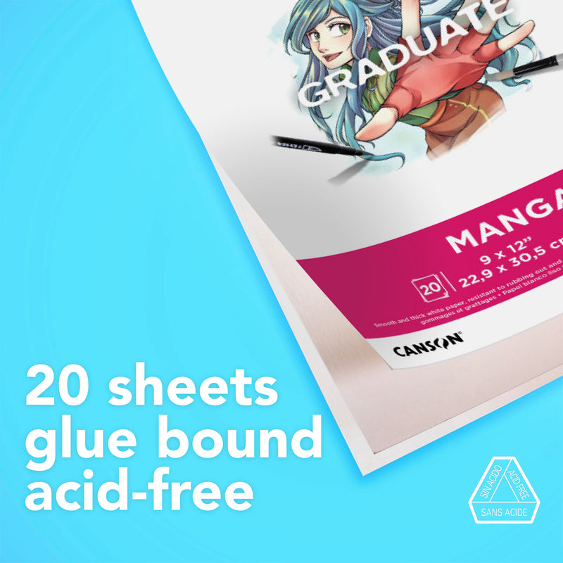 Manga Pad 11x14in Foldover 20 Shts Canson Graduate