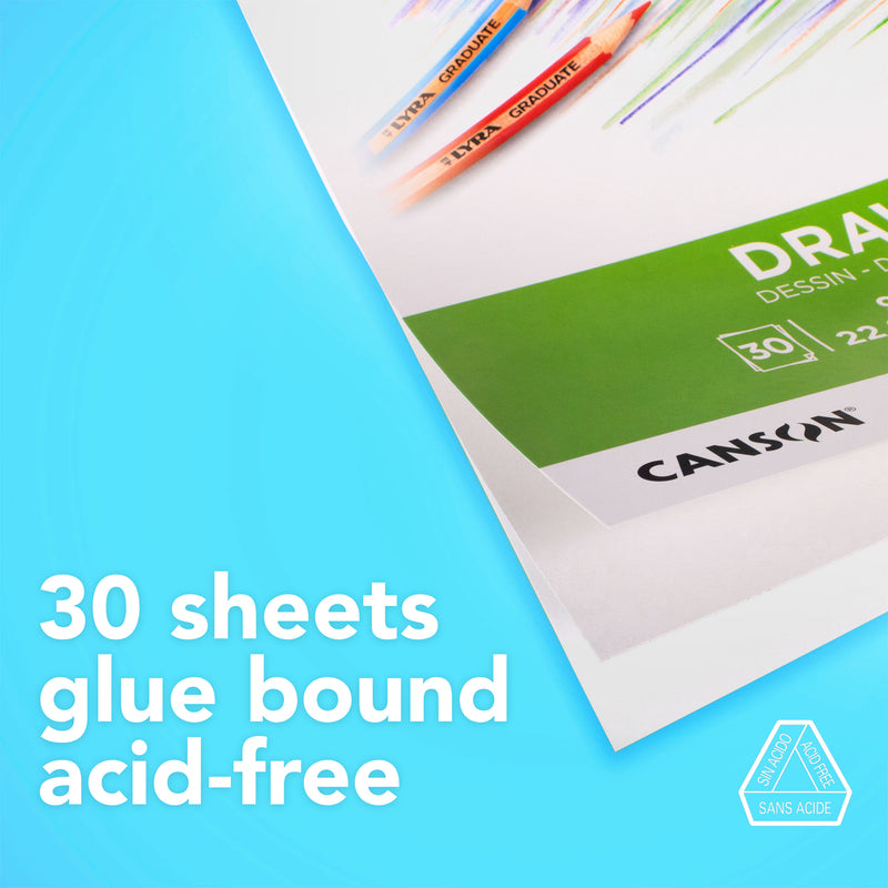 (3 Ea) Drawing Pad 5.5x8.5in Fold