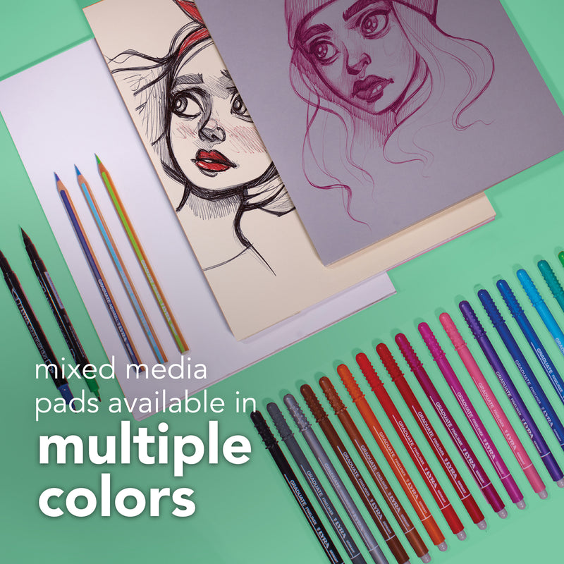 Mixed Media Pad 5.5x8.5in Foldover Canson Graduate 20 Sheets