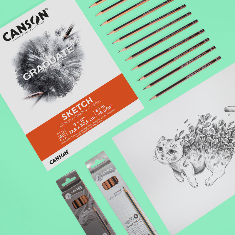Sketch Pad 5.5x8.5in Foldover Canson Graduate 10 Sheets
