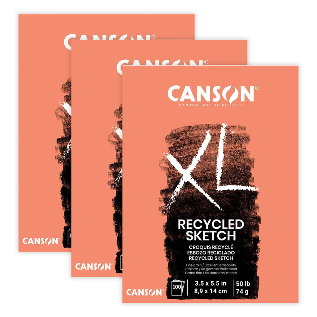 (3 Ea) Xl Sketch Pad Recyc 3.5x5.5