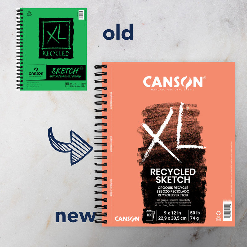 Xl Sketch Pad Side 9x12in 100 Sheet Recycled