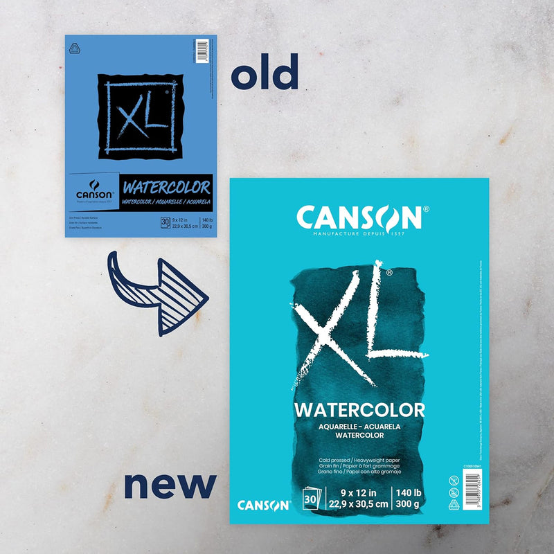Xl Watercolor Pad Fold 9x12in Heavyweight 30 Sheets