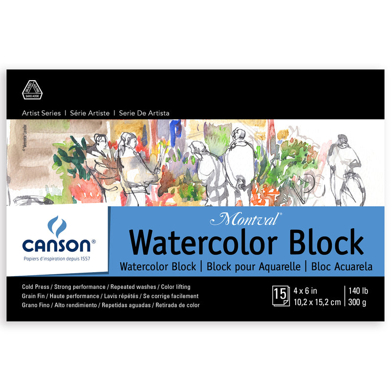 Montval Watercolor Block Fold 4x6 15 Sheets