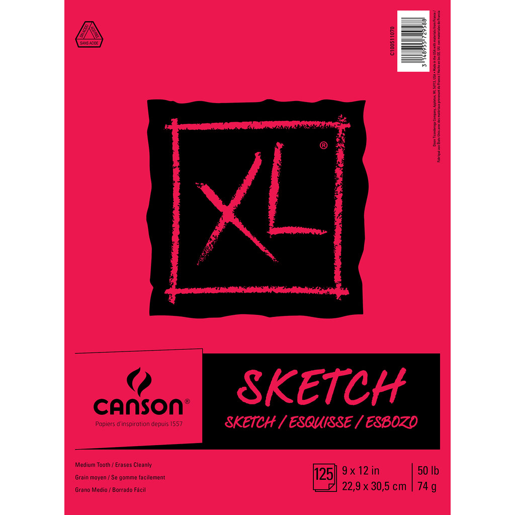 Xl Sketch Pad Fold 9x12in 25 Shts