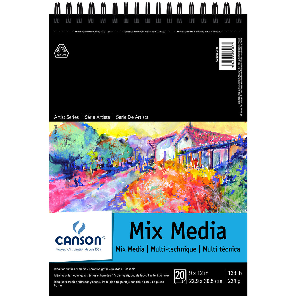 Mixed Media Pad Top 9x12in 20 Shts