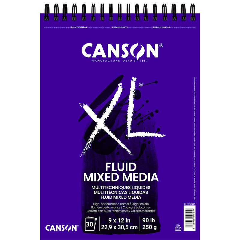 Xl Mixed Media Pad Top 9x12in Canson 30 Sheets
